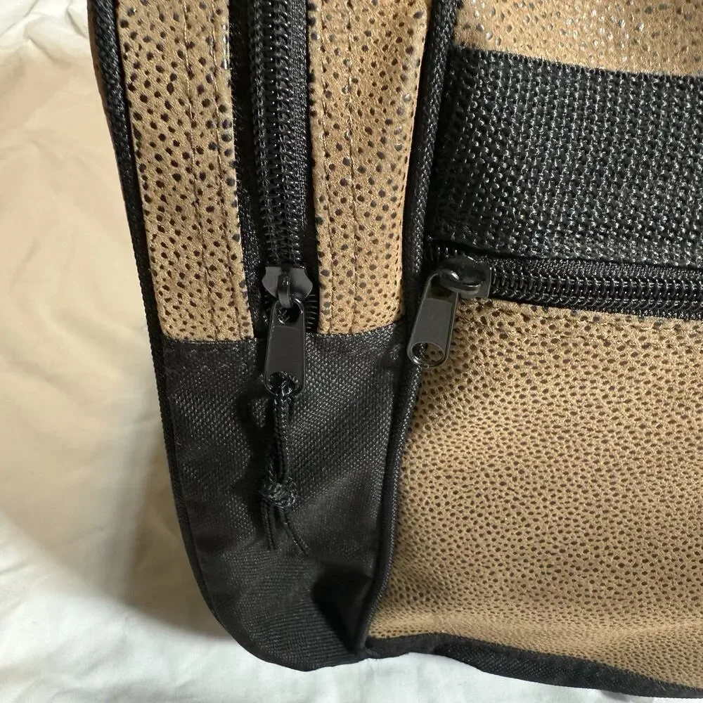 Vintage Wrangler Texas Stampede Western Duffle Bag Tan Black Rodeo Travel Gym
